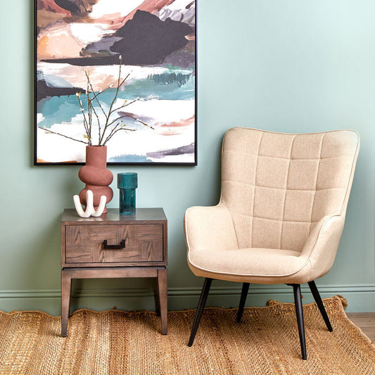 Dimaro One Drawer Antique Grey Side Table