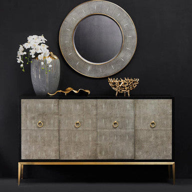 Deruta Grey Shagreen Effect Sideboard