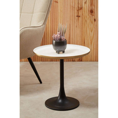 Corra Side Table With Column Base