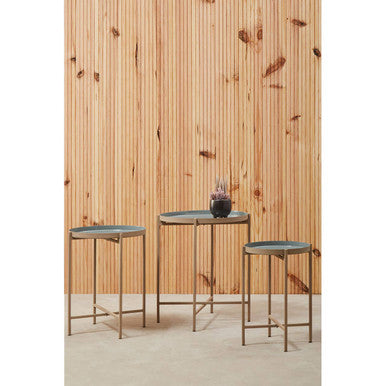 Corra Set Of Three Side Table With Cross Legs