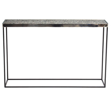Console Table with Black Metal Finish Frame | Akola