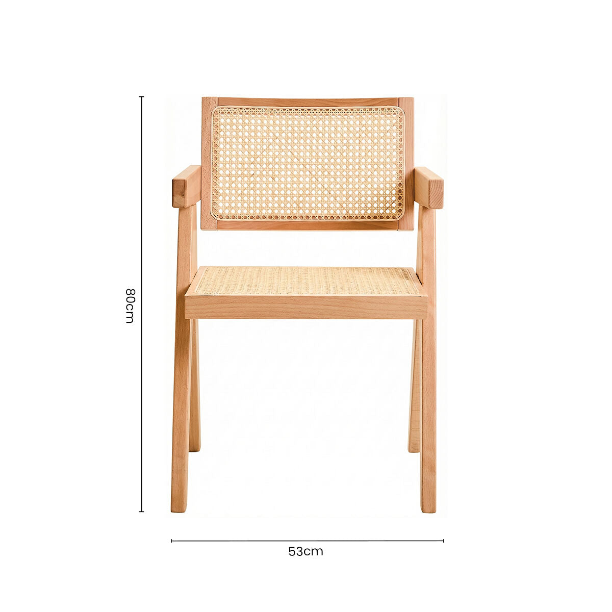 Natural Cane and Beech Wood Dining Chair | Cebu