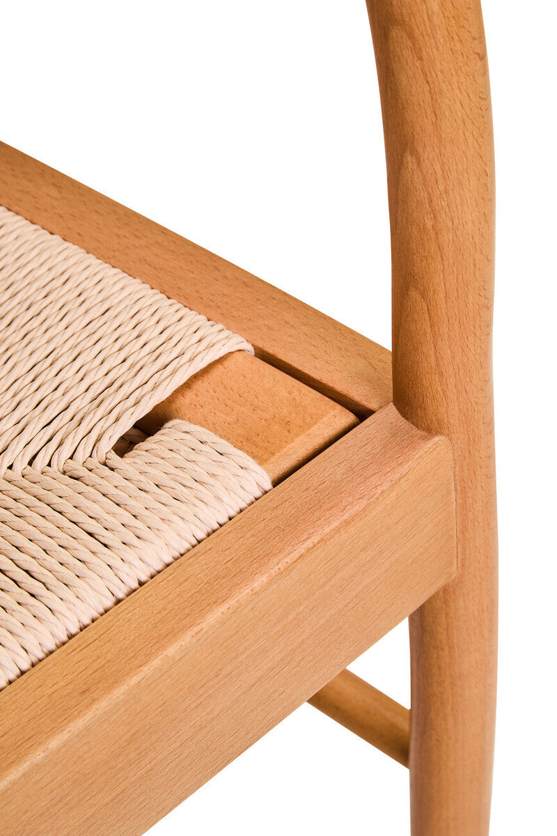 Cebu Natural Rope Chair with Curved Back