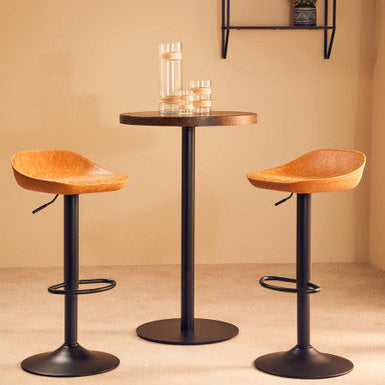 Dalston Set Of Two Camel Bar Stools