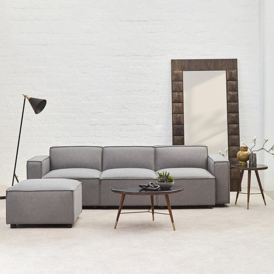 Toulouse Grey Fabric Right Hand Sofa Chair