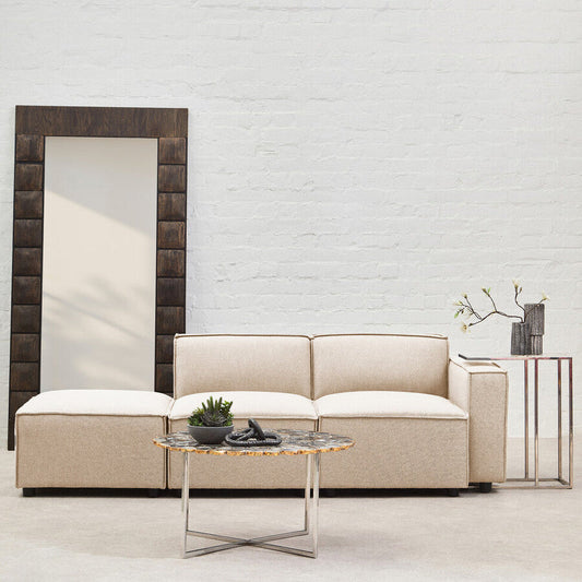 Toulouse Cream Fabric Left Arm Sofa