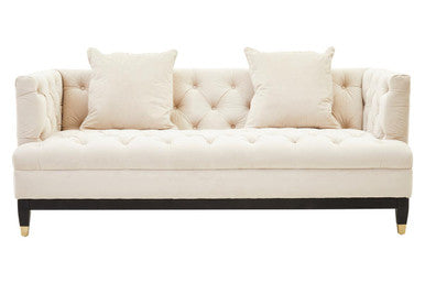 2 Seater Ivory Fabric Sofa | Sefira