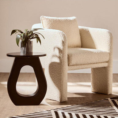 Walsa Black Finish Mango Wood Accent Table