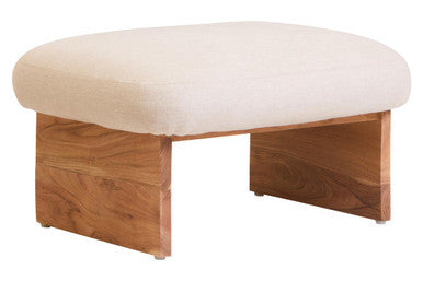 Parova Cream Linen Footstool