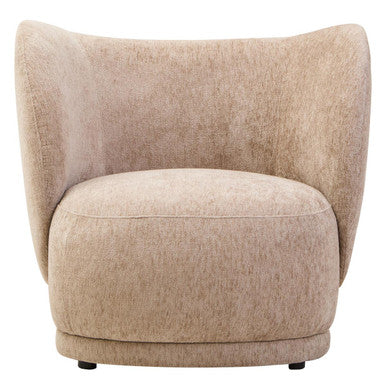 Delray Deep Stone Chenille Curved Chair