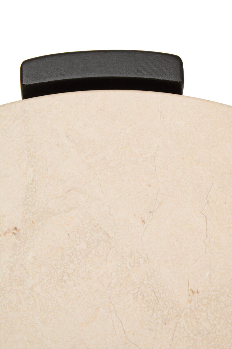 Palermo Cream Marble Top Round Side Table