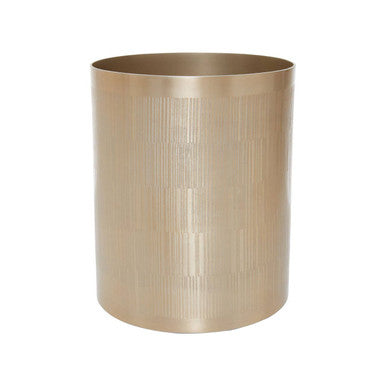 Allegra Champagne Aluminium Waste Bin with Line Effect