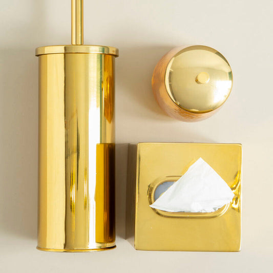 Allegra Gold Finish Tissue Box