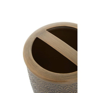 Allegra Etched Metallic Toothbrush Holder