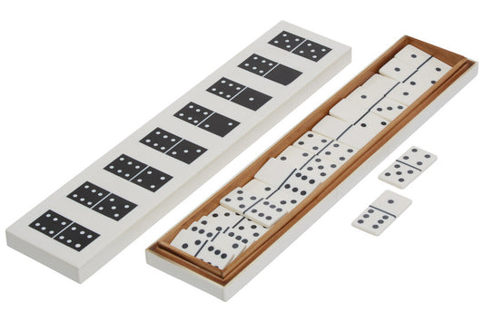 Churchill Games White and Black Finish Domino Box
