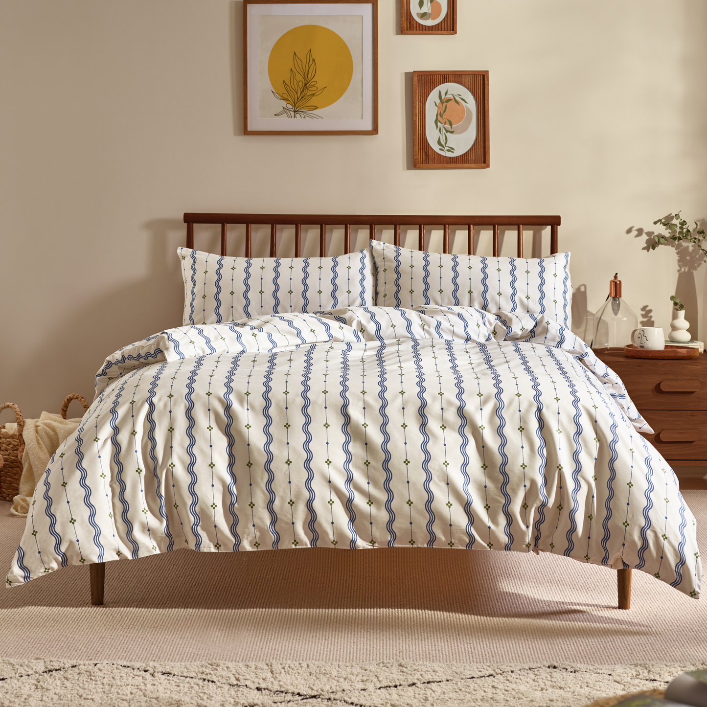 Mara Organic Cotton Fitted Sheet – Indigo