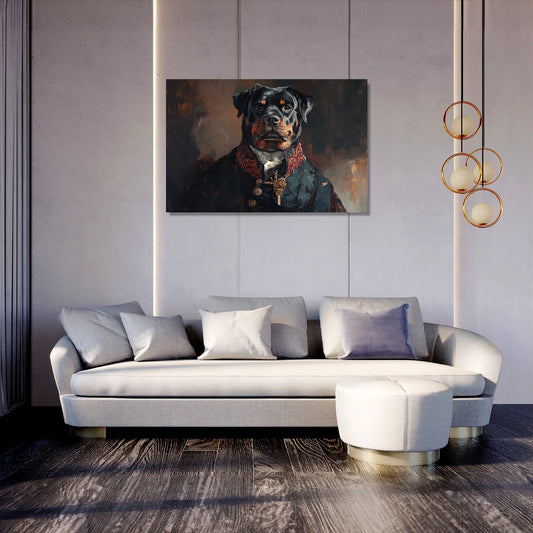 Regal Rottweiler Canvas