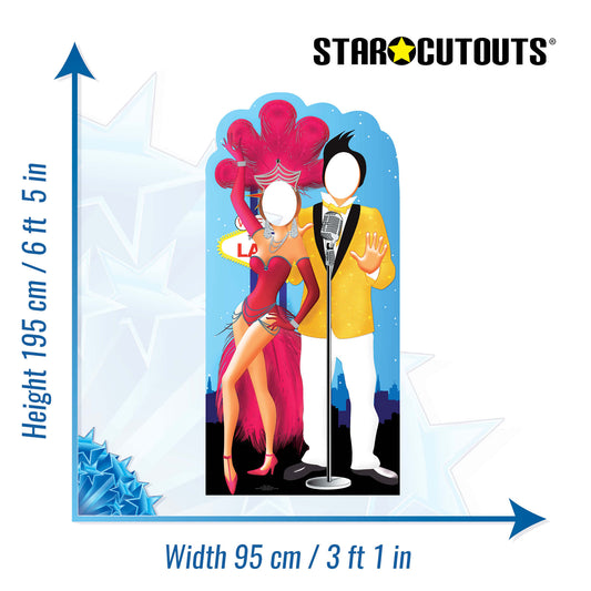 SC597 Vegas Couple Stand-In Cardboard Cutout Height 195cm