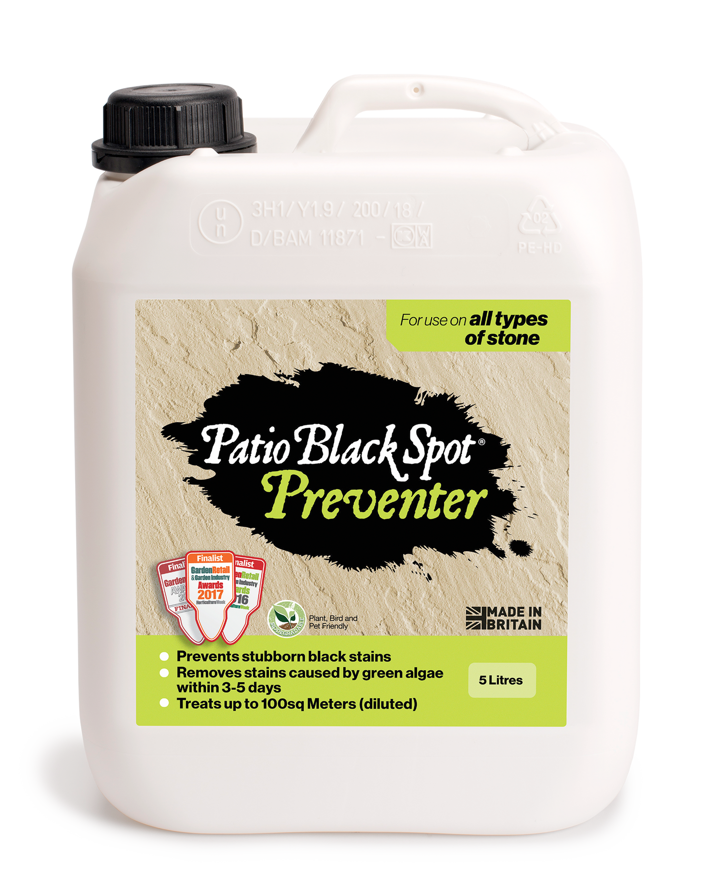 Patio Black Spot Preventer For All Stone Types 2.5 Litre