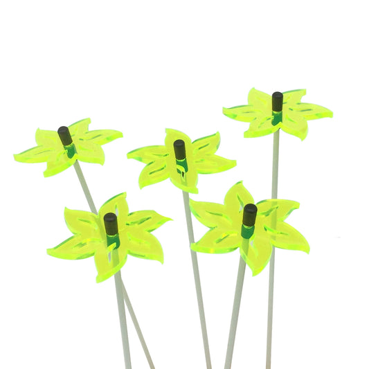 Small Garden Décor Ornaments Set of 5 'Lotus'