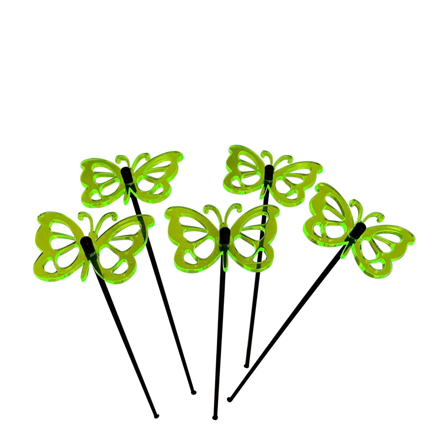 Garden Décor Ornaments Set of 5 'Comma Butterflies'