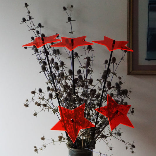 Large Garden Décor Ornaments Set of 5 'Shining Stars'