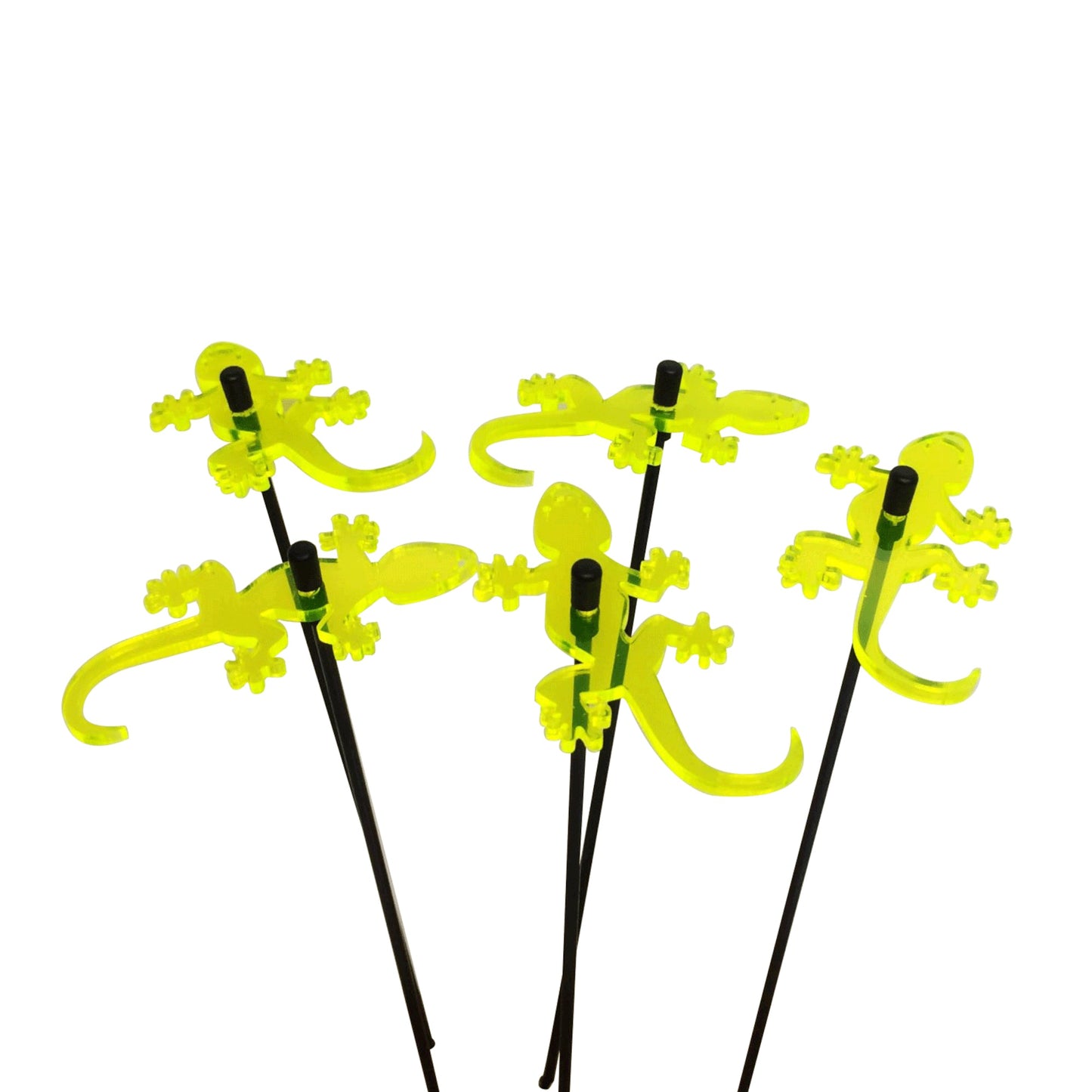 Small Garden Décor Ornaments Set of 5 'Gecko'