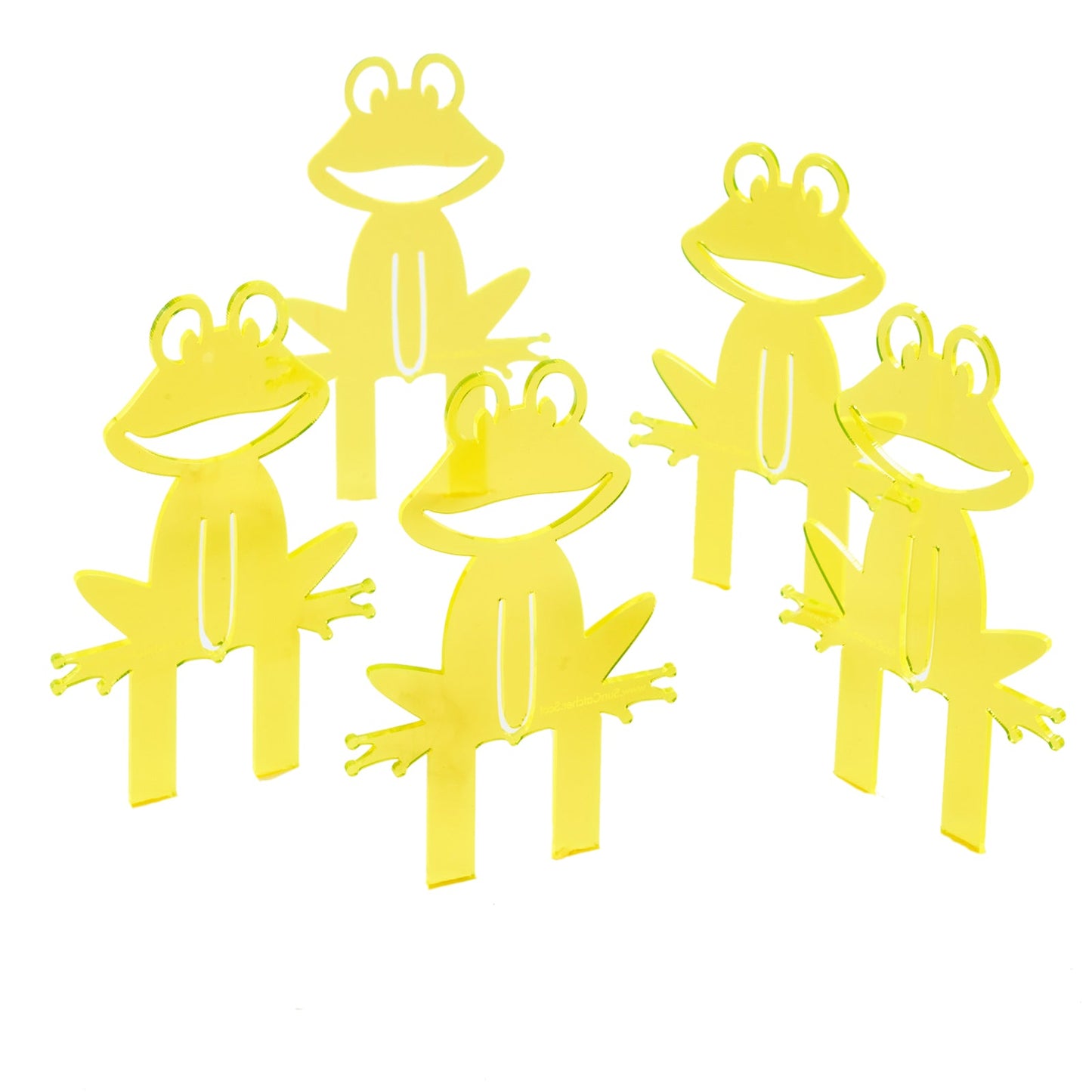 Garden Décor Ornament Stakes Set of 5 'Happy Frogs'