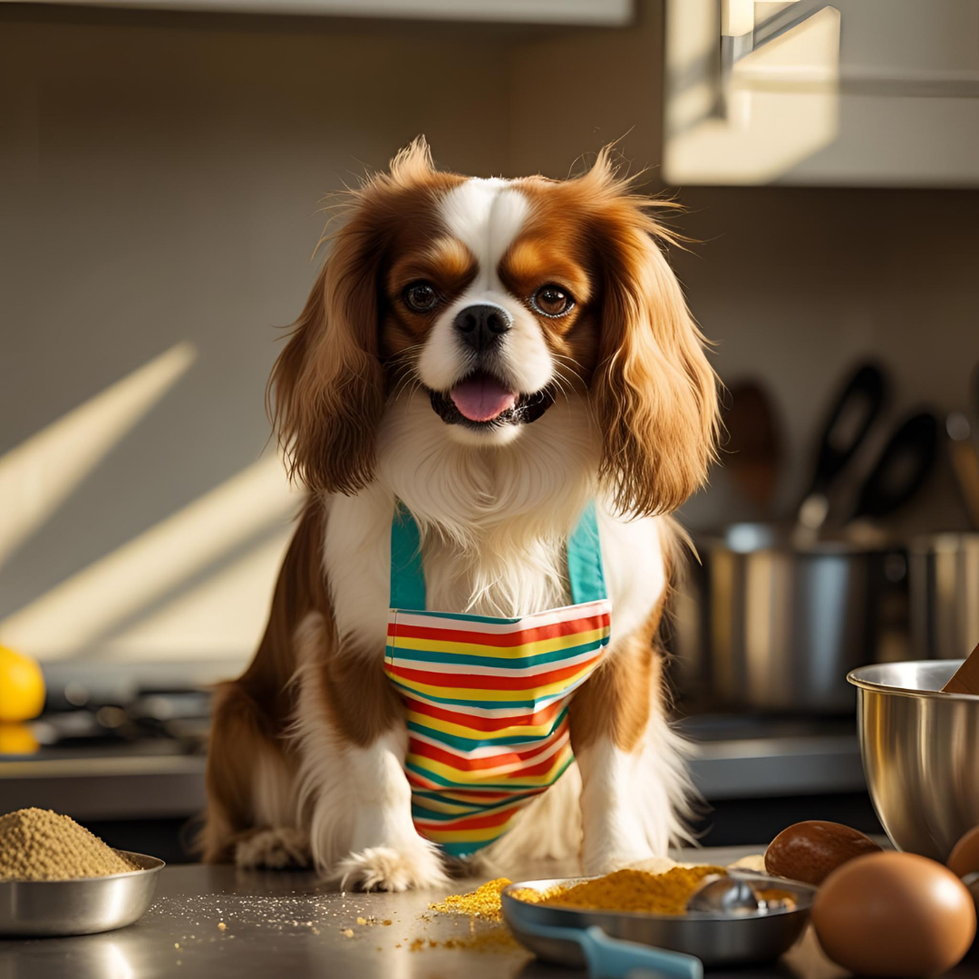 Cheese Tax Enforcer: Cavalier King Charles Spaniel Apron for Royal Snack Watchdogs