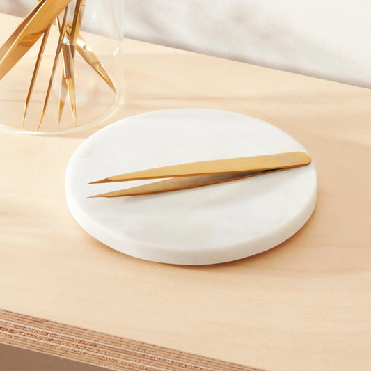 Gold Sharp Pointed Precision Luxury Tweezers - Boxed