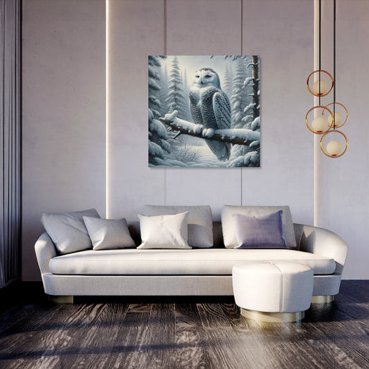 Winter Owl Solitude Canvas