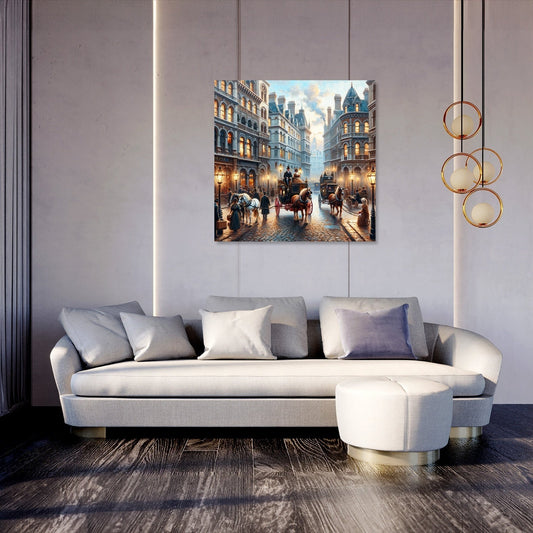 Victorian London Vista Canvas