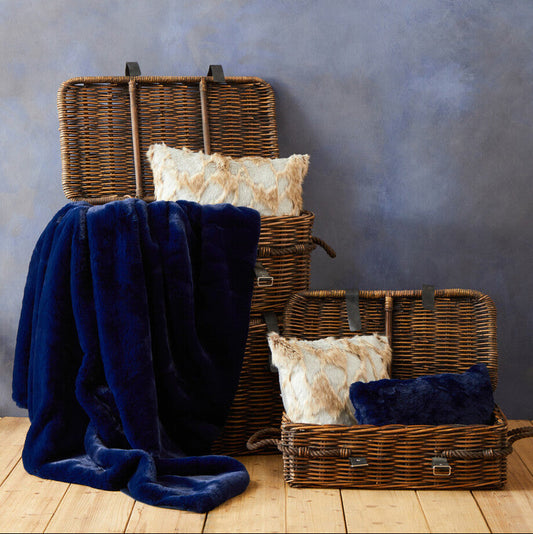 Bosie Lamina Navy Blue Throw