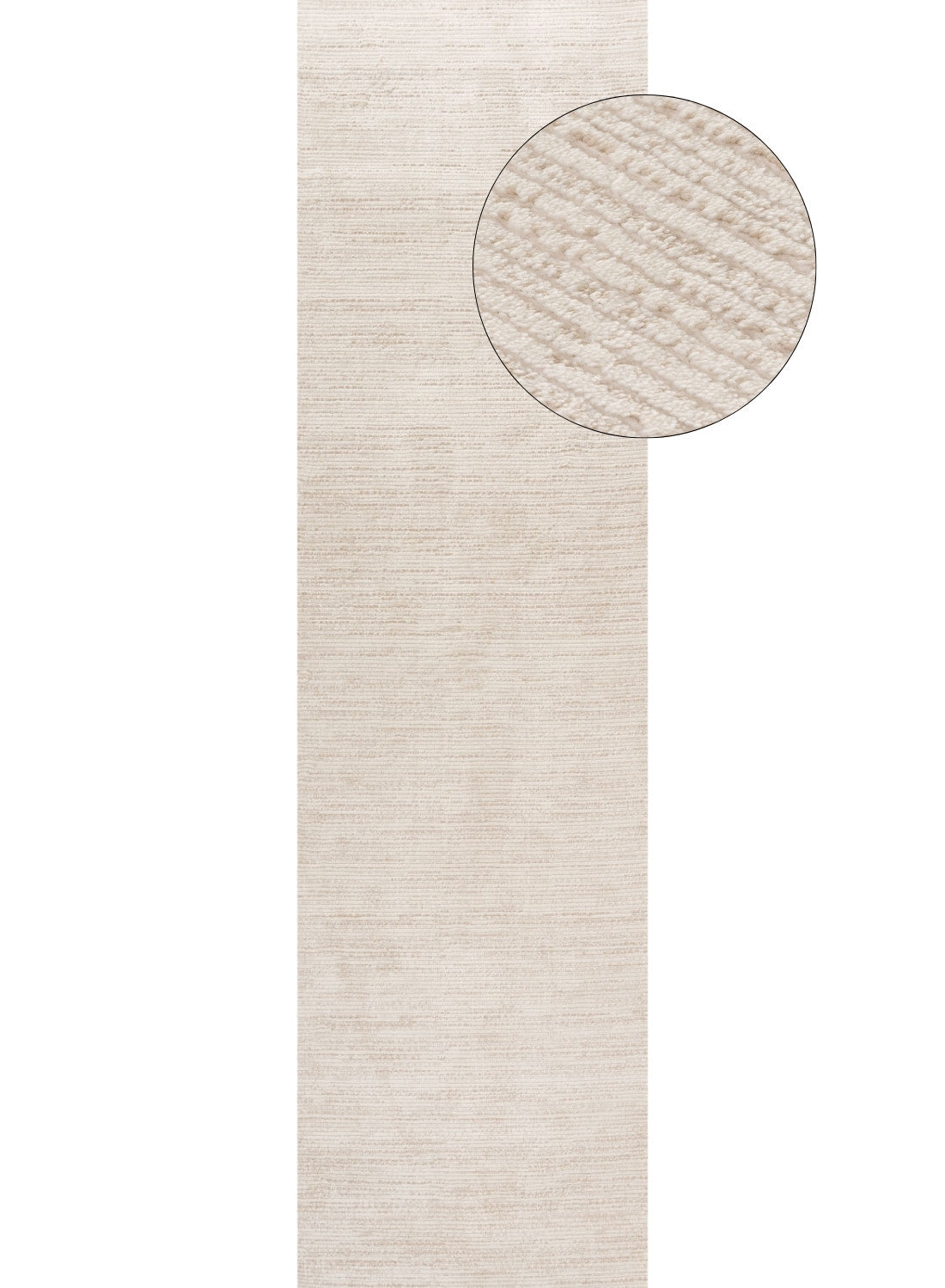Carmel Cream-Beige Striped Rug | 6010