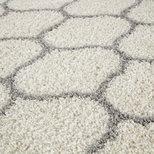 Moroccan Ivory Shaggy Rug | 600