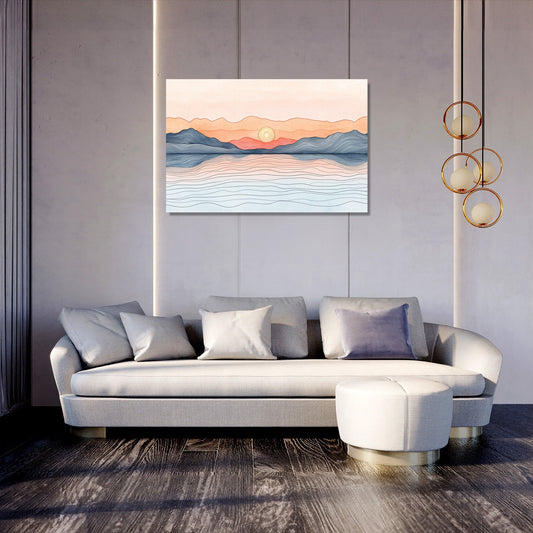 Dawn Reflection Lake Canvas