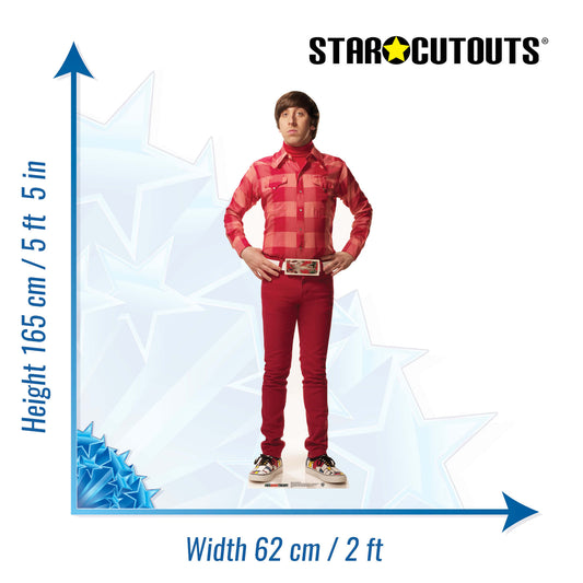 SC621 Howard Wolowitz The Big Bang Theory Cardboard Cut Out Height 165cm