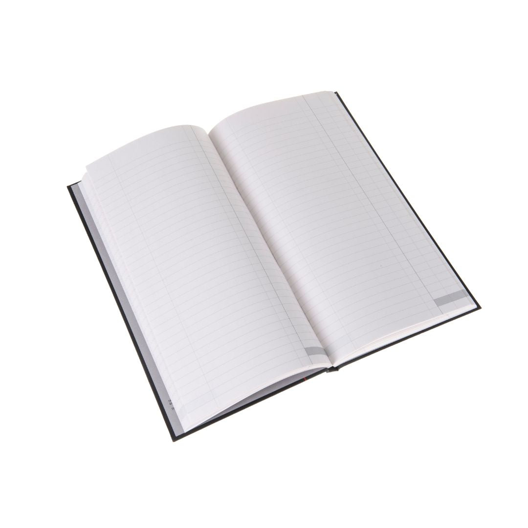 Ideal - A4 Slim Cashbook Casebound Single Cash - 192 Pages - Black (6221)