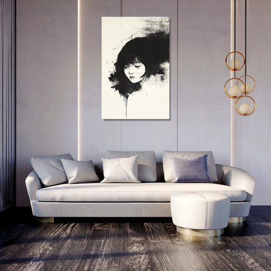 Contemplative Girl Canvas