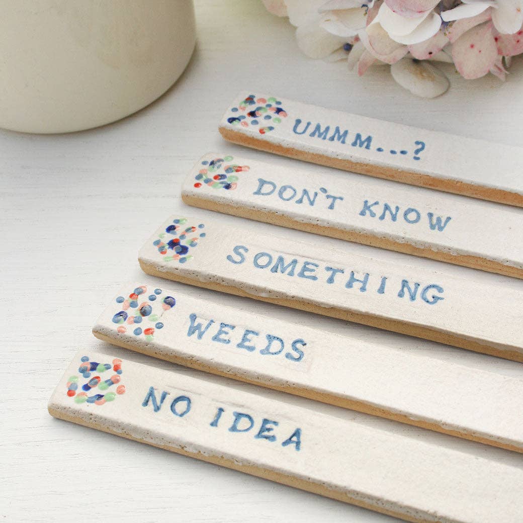 Juliet Reeves The Bad Gardener's Ceramic Markers