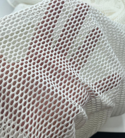 Ivory Fishnet Net 4 Way Stretch Fabric