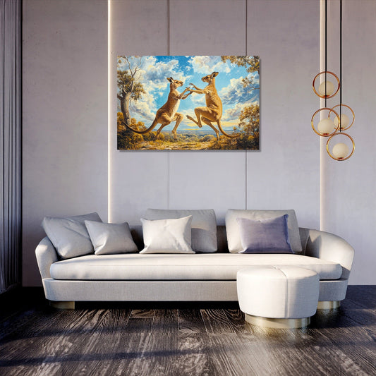 Kangaroo Sparring Canvas