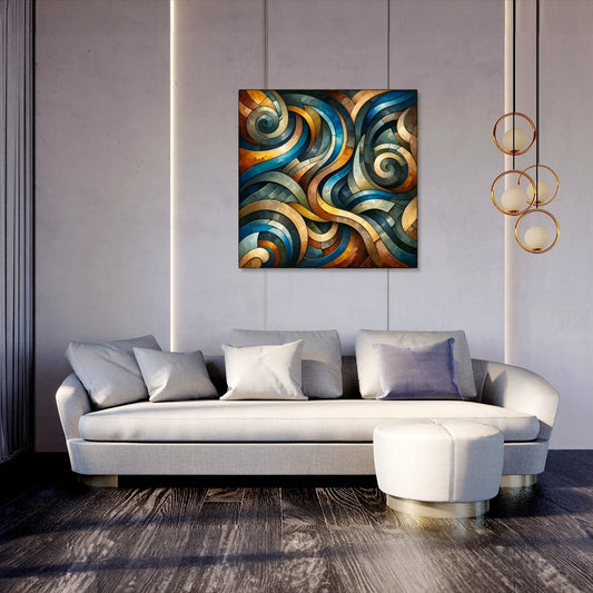 Swirling Geometry Canvas