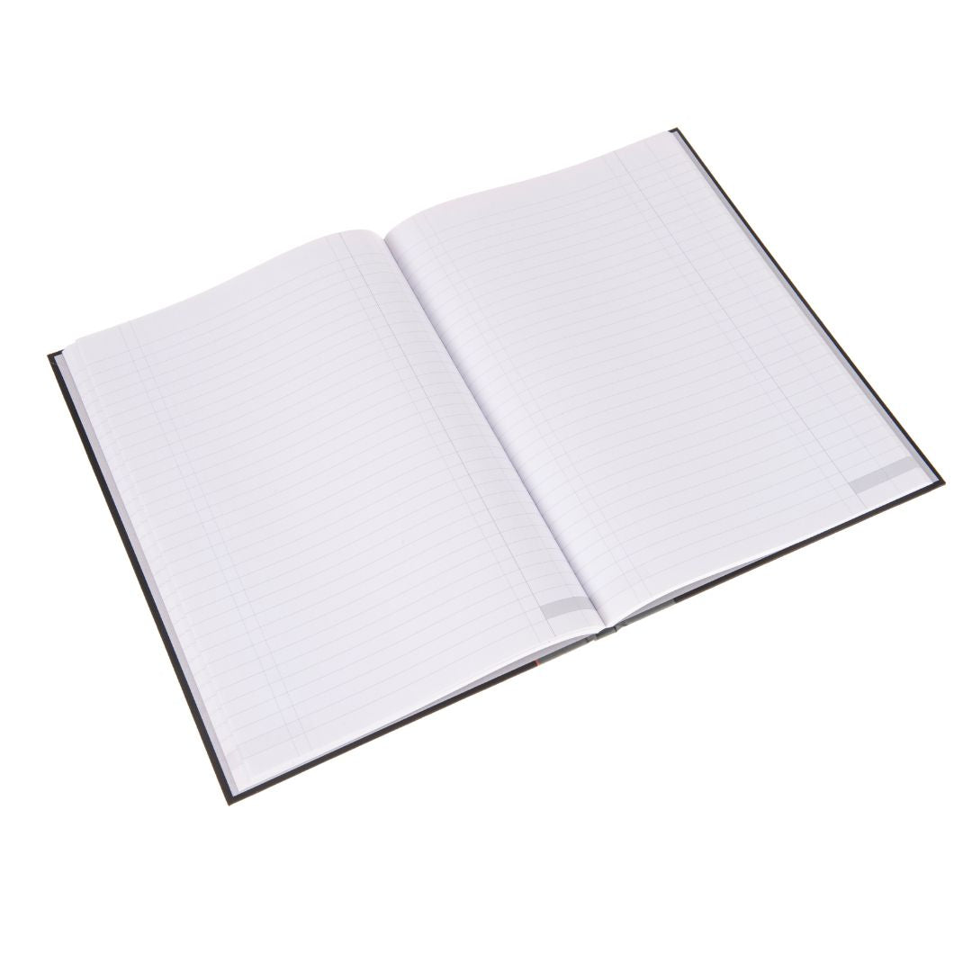Ideal - A4 Cashbook Casebound Single Cash - 192 Pages - Black (6421)