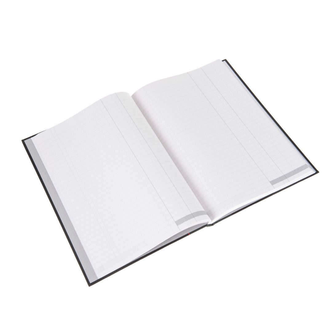 Ideal - A4 Cashbook Casebound Double Cash - 192 Pages - Black (6424)