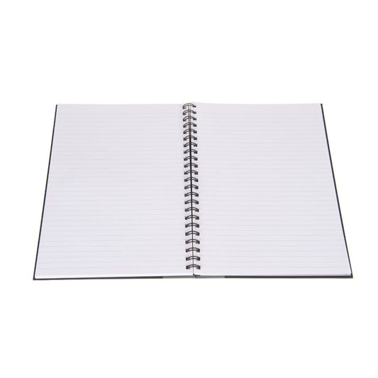 Ideal - A4 Cashbook Wiro Feint - 192 Pages - Black (6428W)