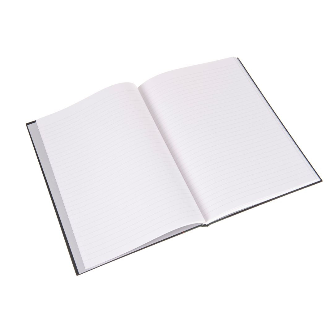 Ideal - A4 Cashbook Casebound Feint - 192 Pages - Black (6428)