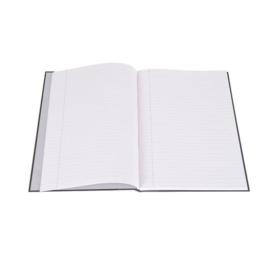 Ideal - A4 Cashbook Casebound Feint & Margin - 192 Pages - Black (6429)