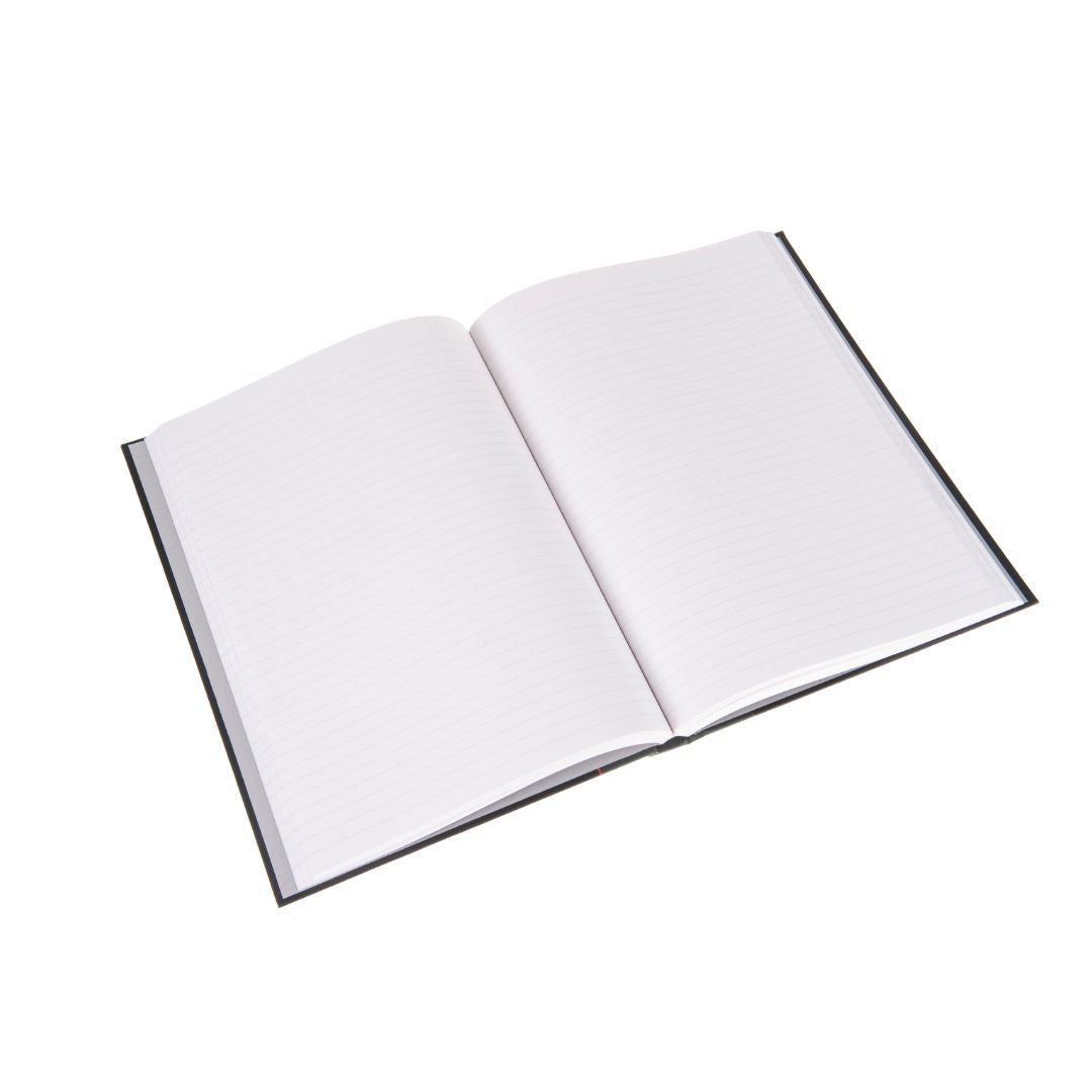Ideal - A4 Cashbook Casebound Feint - 384 Pages - Black (6448)
