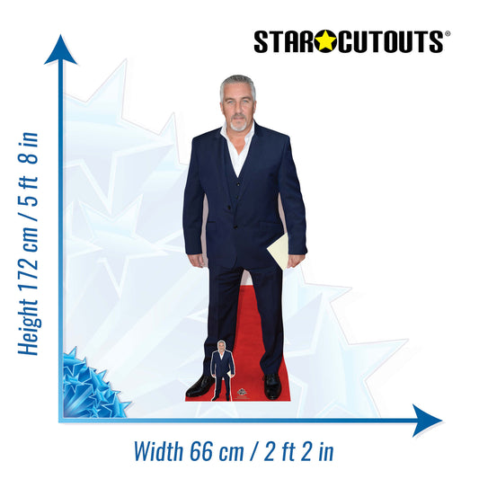 CS644 Paul Hollywood Height 172cm Lifesize Cardboard Cut Out With Mini